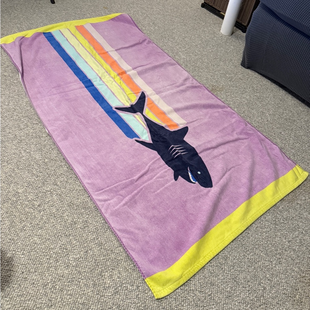 Lands End Colorful Shark Beach Towel